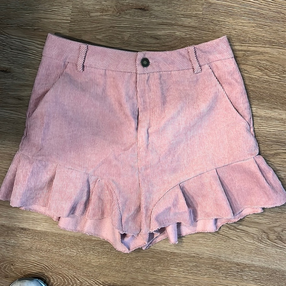 Pink corduroy flirty shorts